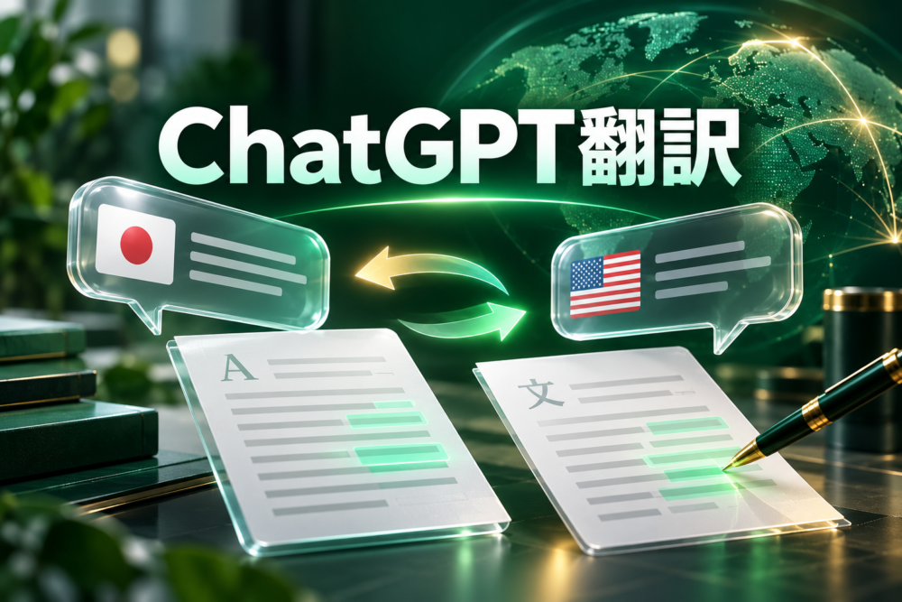 ChatGPT翻訳の主題を示す記事のアイキャッチ