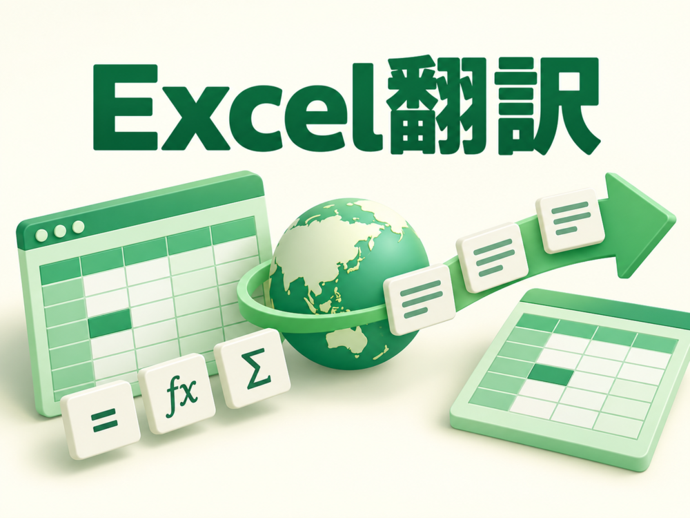 Excel翻訳の主題を示す記事のアイキャッチ