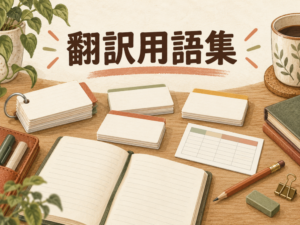 翻訳用語集の主題を示す記事のアイキャッチ