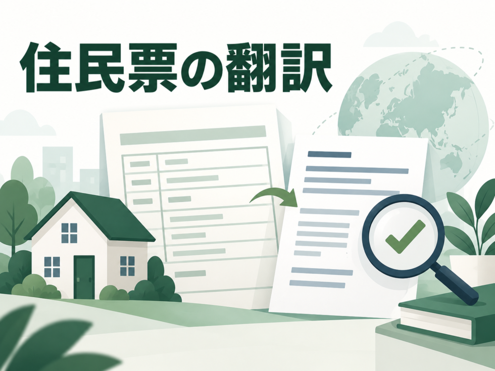 住民票の翻訳の主題を示す記事のアイキャッチ